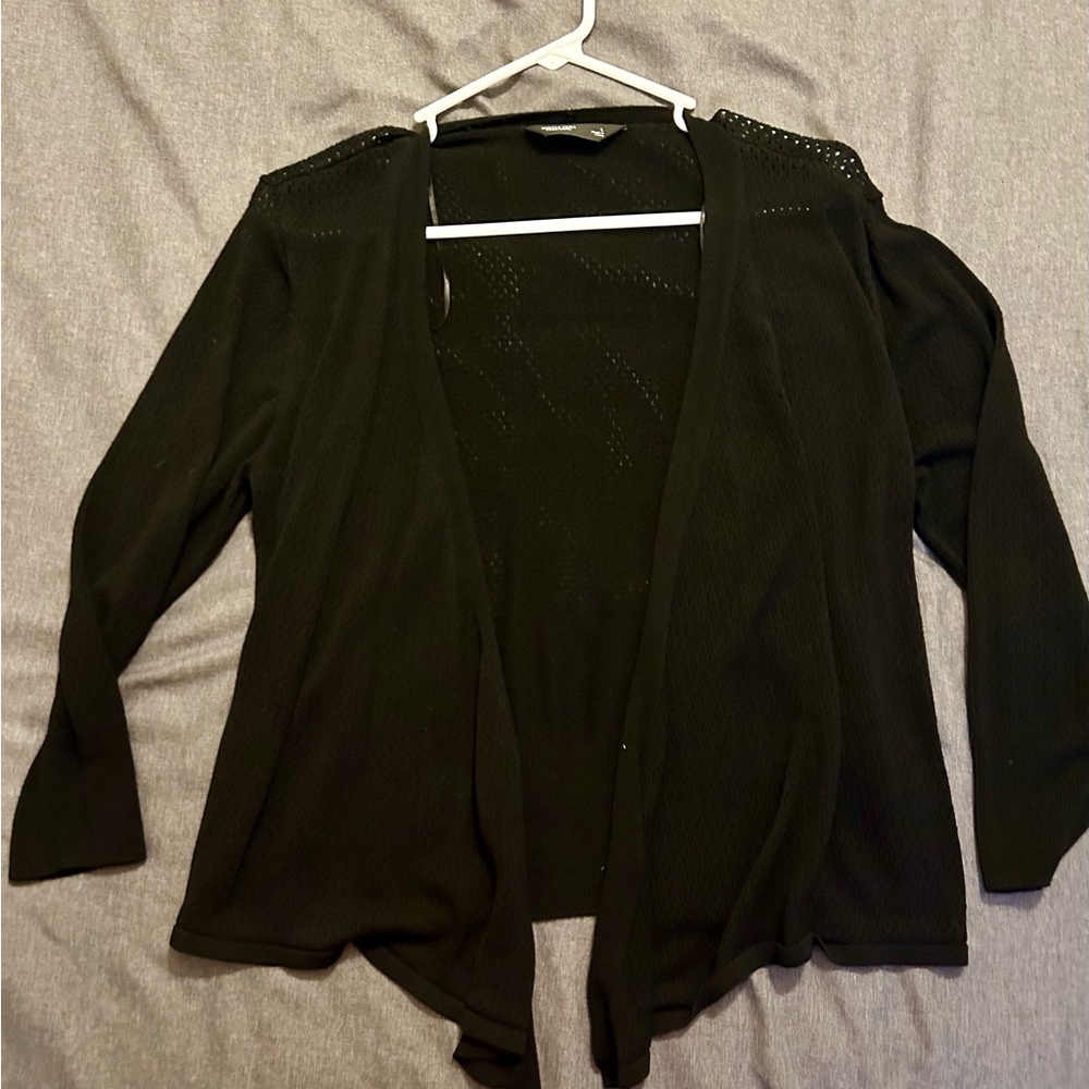 Simply Vera Vera Wang Black Open-Front Cardigan